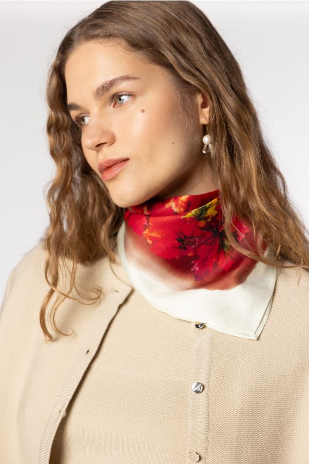Watercolour Foliage Satin Bandana