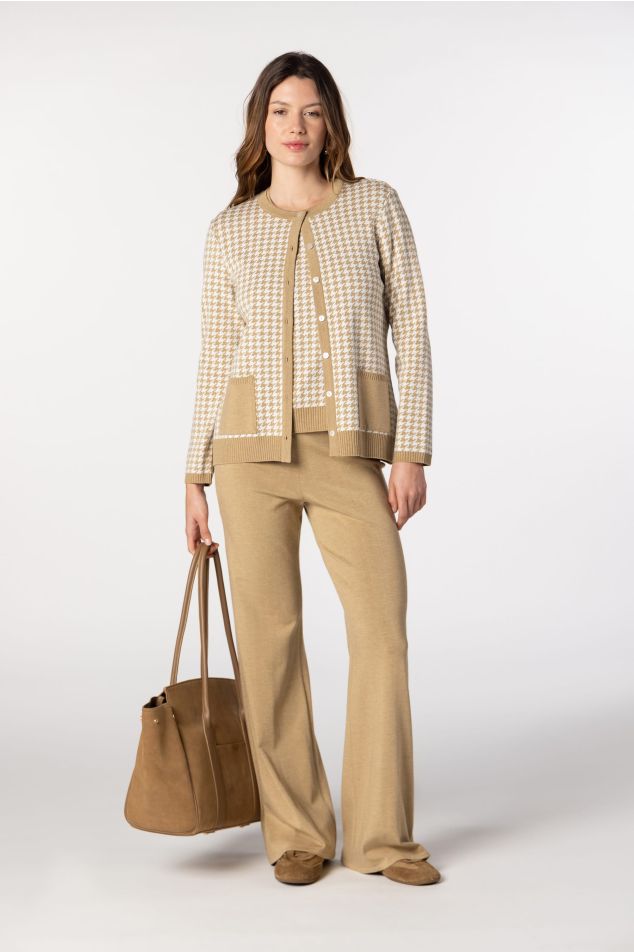 Houndstooth Jacquard Knit Twinset