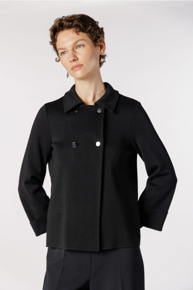 Milano Knit Double-Breasted Jacket