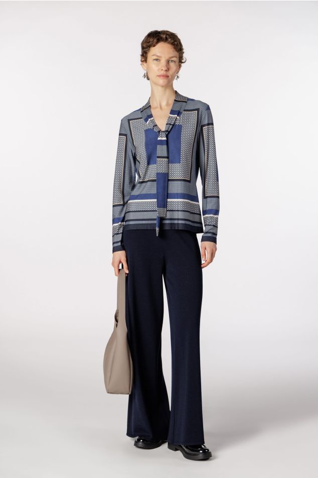 Geometric Print Jersey Top