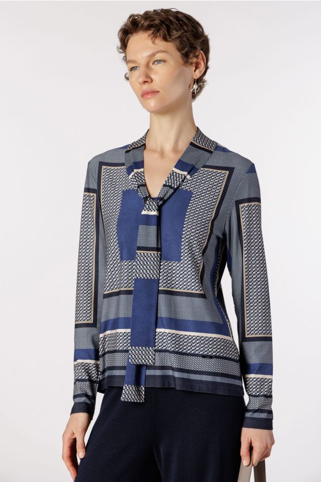 Geometric Print Jersey Top