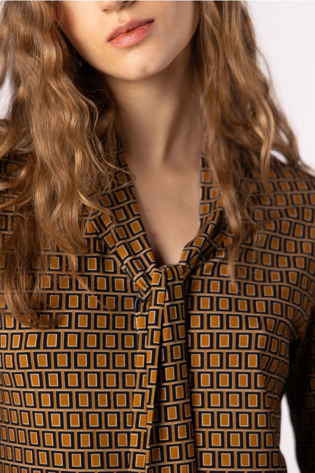 Geometric Print Jersey Top