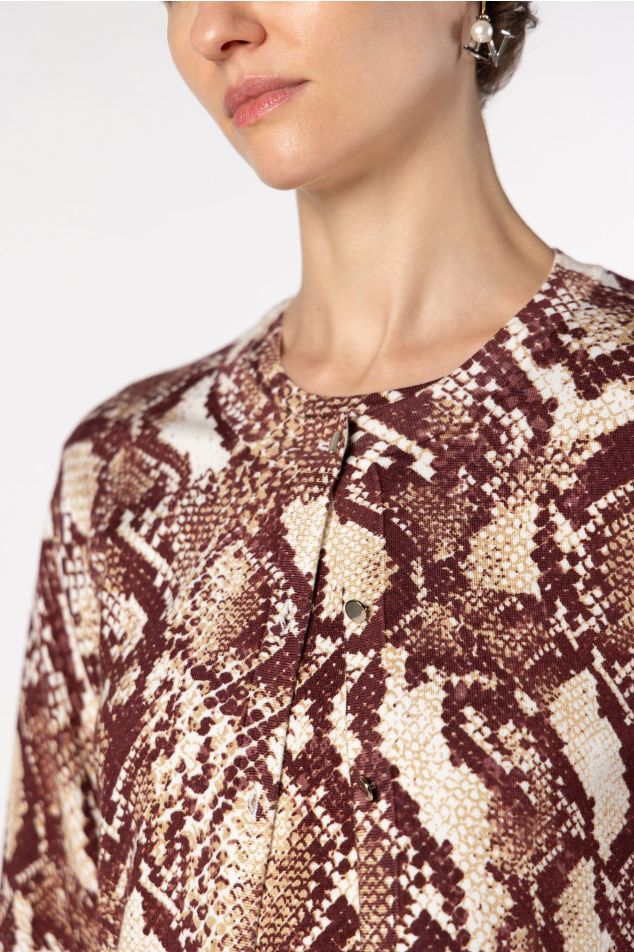 Animal Print Knit Cardigan