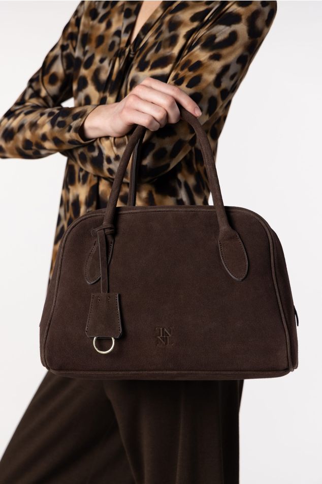 Medium suede doctor bag