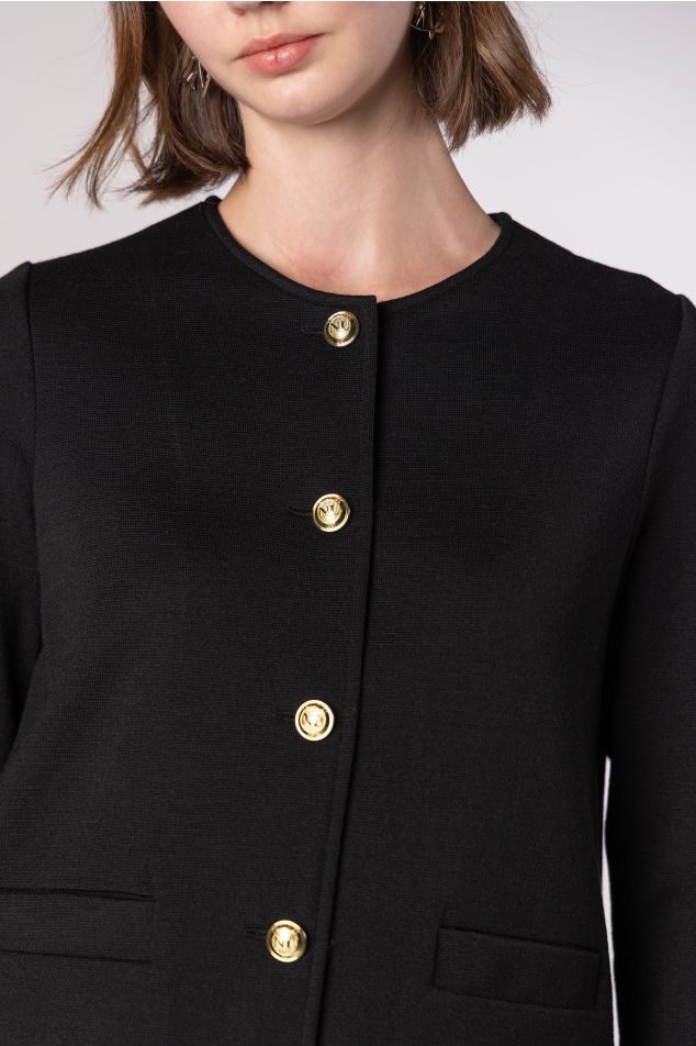 Milano Knit Jacket with Piped Pockets
