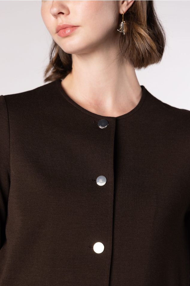 Milano Knit Jacket with Piped Pockets