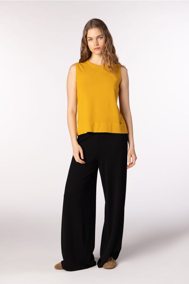 Sleeveless Wool Knit Sweater