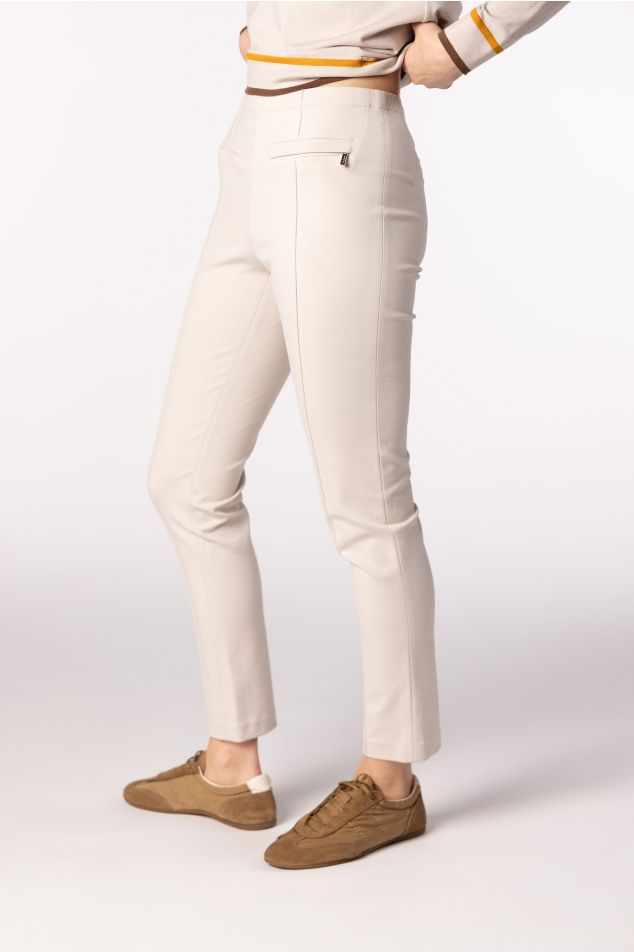 Skinny Trousers with Front Seam Detail