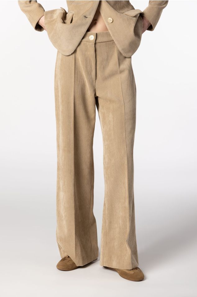 Straight-Leg Corduroy Trousers