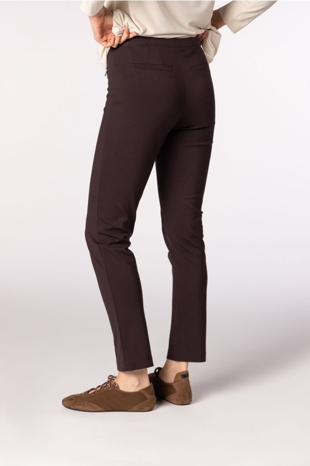 Skinny Trousers with Front Seam Detail