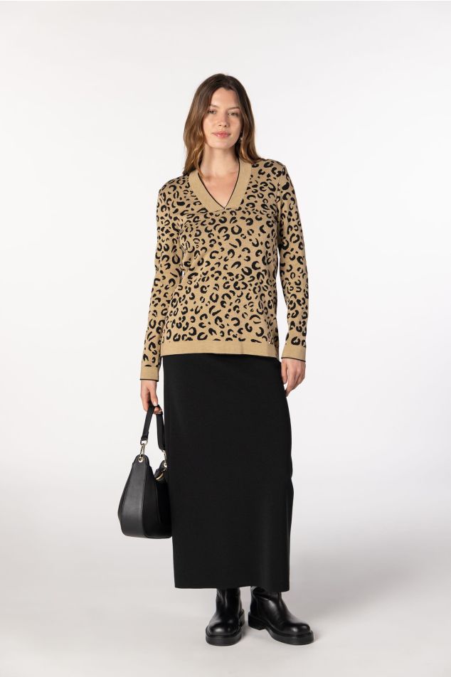Long Milano Knit Midi Skirt