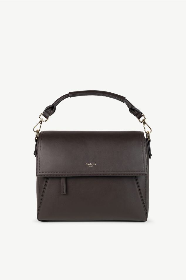 Medium cube flap bag in vegan leather