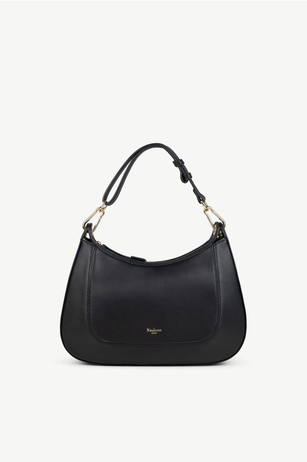 Small crescent vegan leather bag