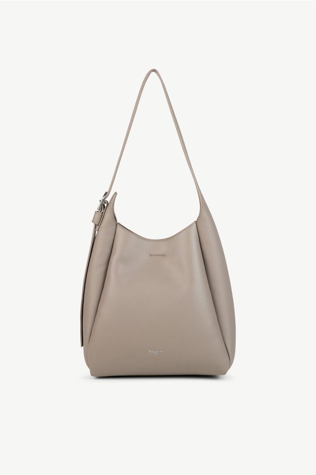 Small soft hobo bag in vegan leather