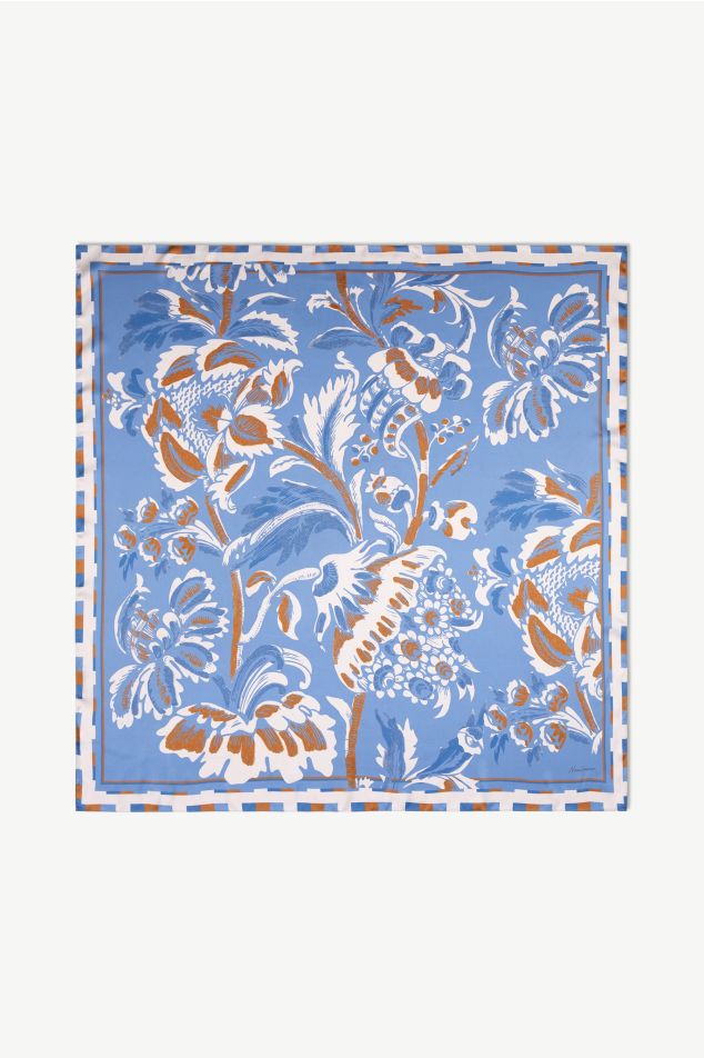 Mocador carré Le Petit Trianon Blau
