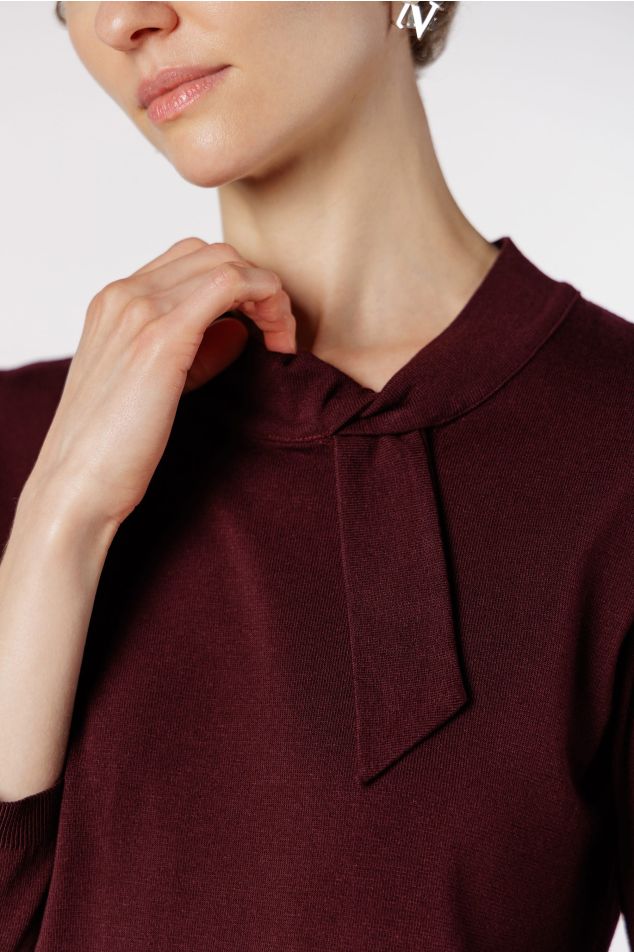 Knit Sweater with Knot Detail