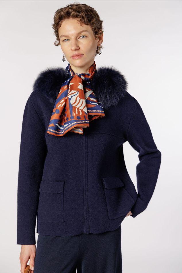 Tropical Jungle Hibiscus Satin Carré Scarf