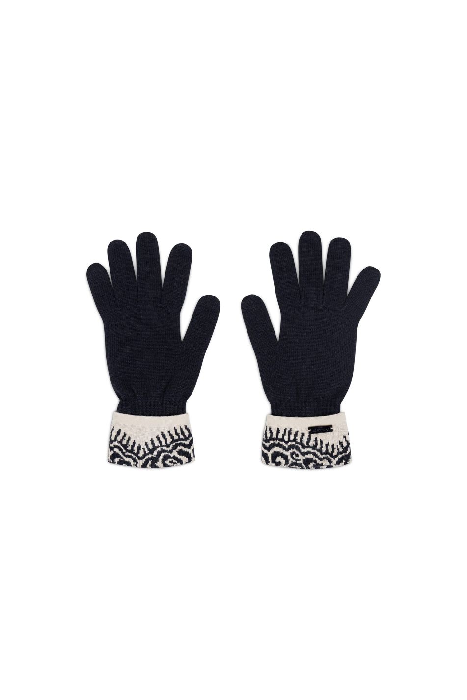 Lace Pattern Jacquard Knit Gloves