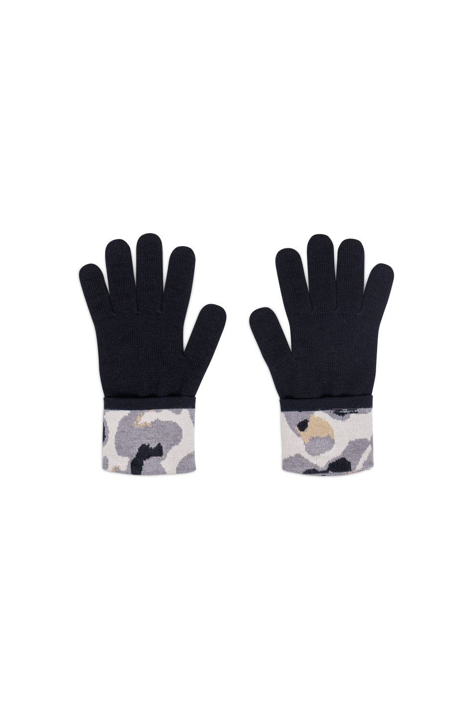 Animal Print Jacquard Knit Gloves