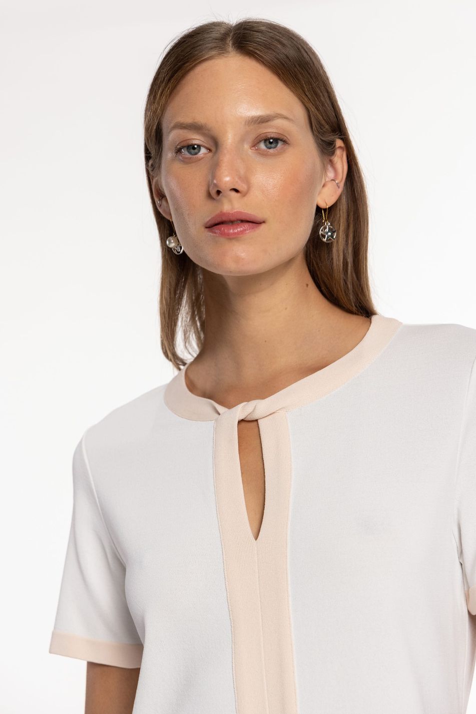 Knit Sweater with Knot Detail