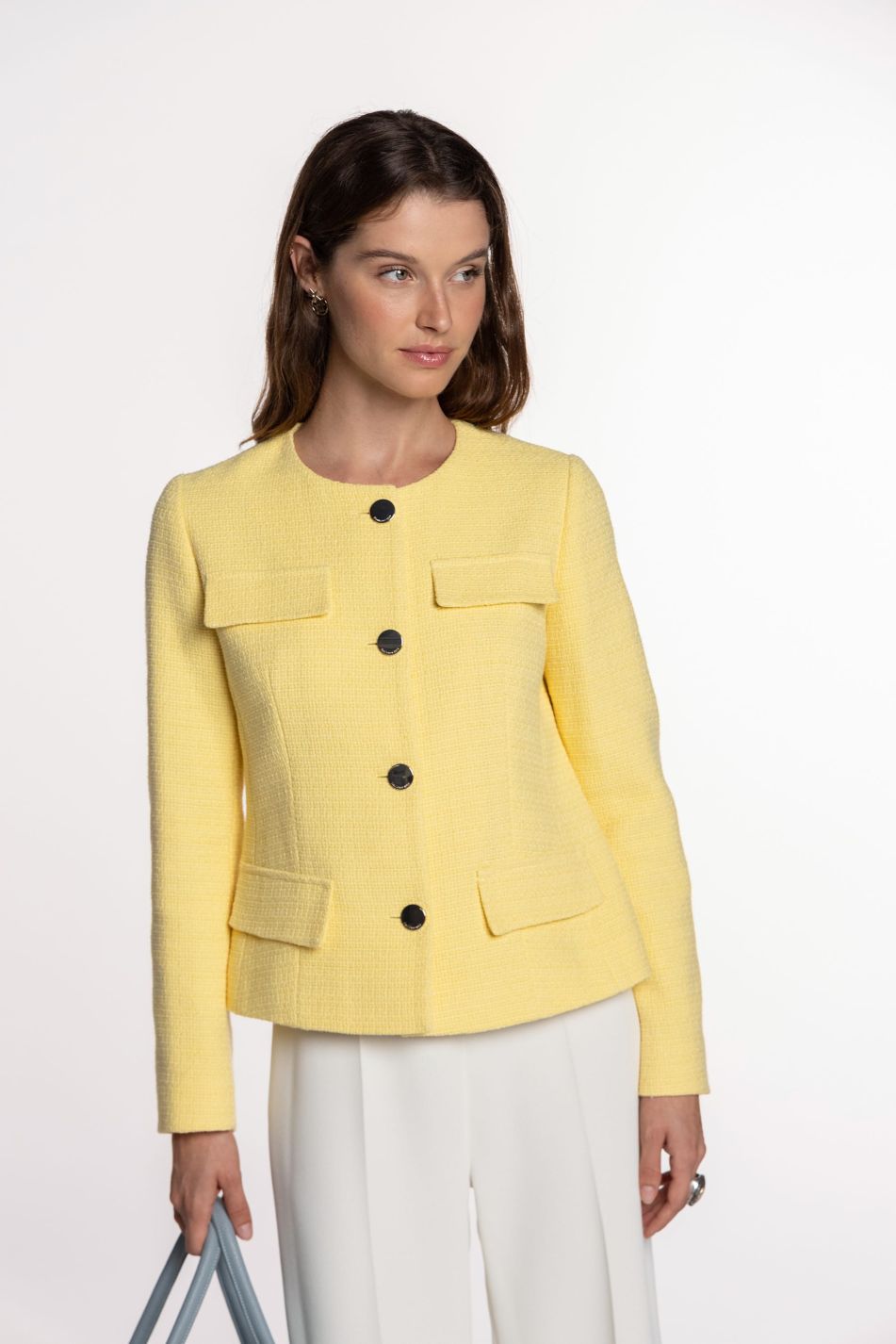 Tweed Jacket with Flap Pockets