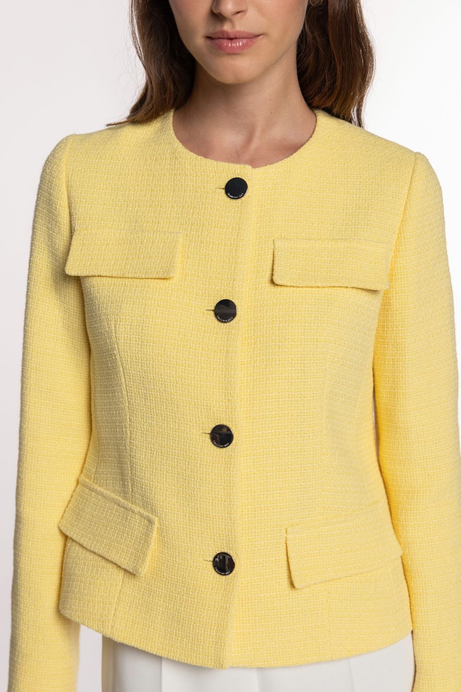 Tweed Jacket with Flap Pockets