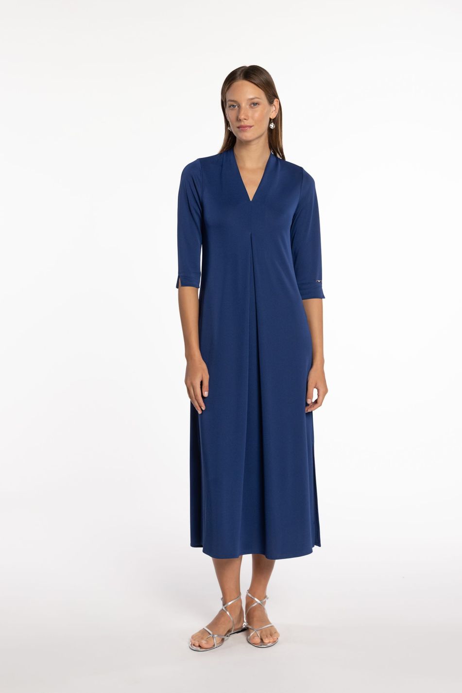 Jersey Dress with Central Pleat
