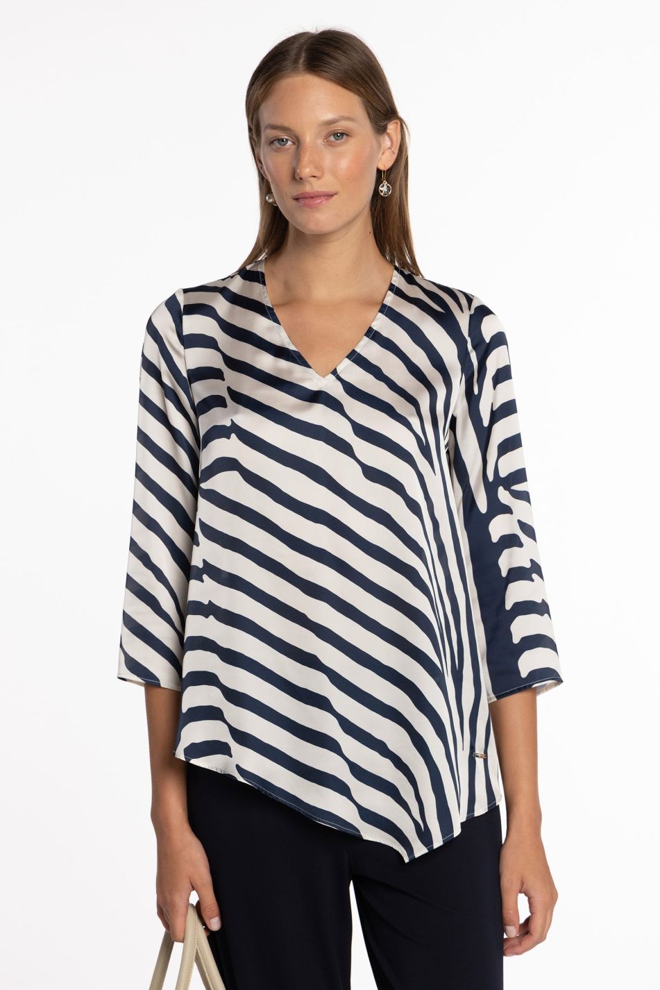 Animal Print Satin Blouse