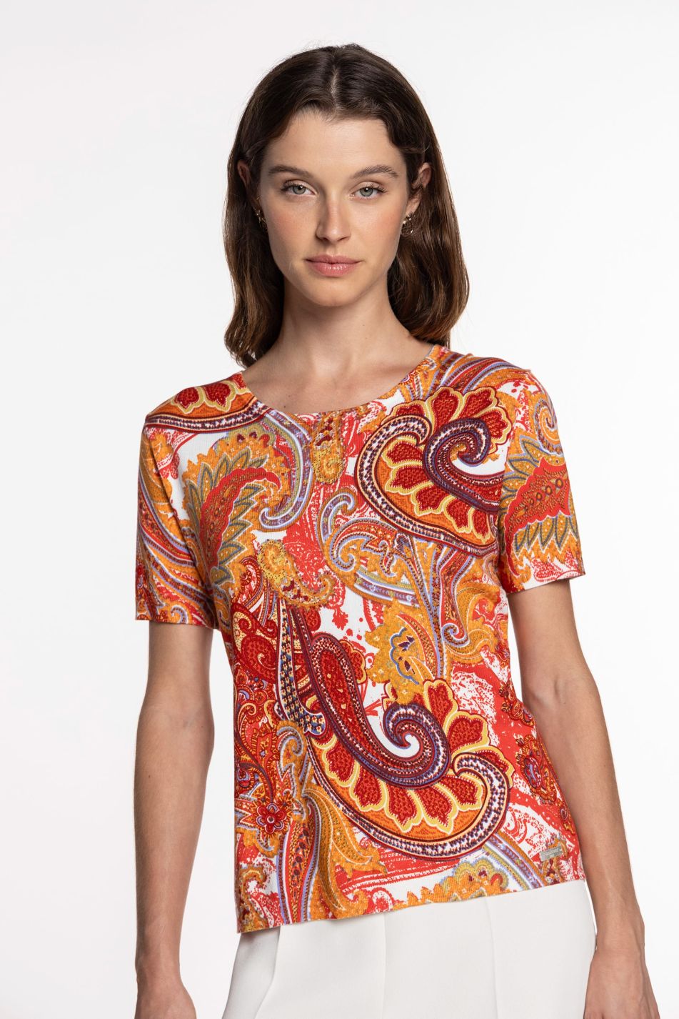 Jersei de punt estampat paisley