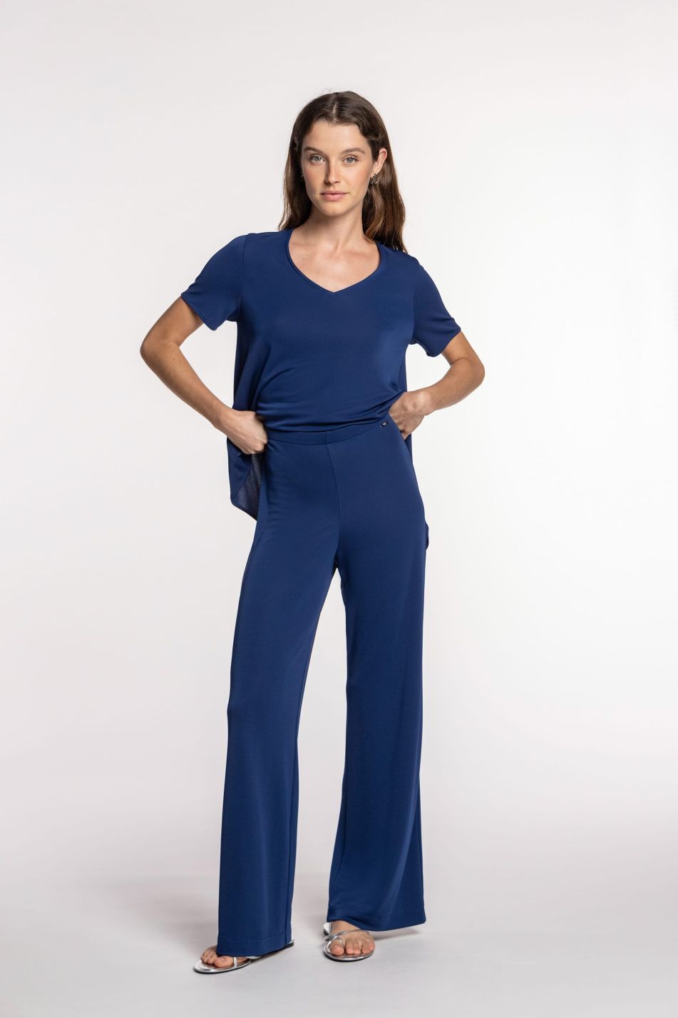 Flared Jersey Pants