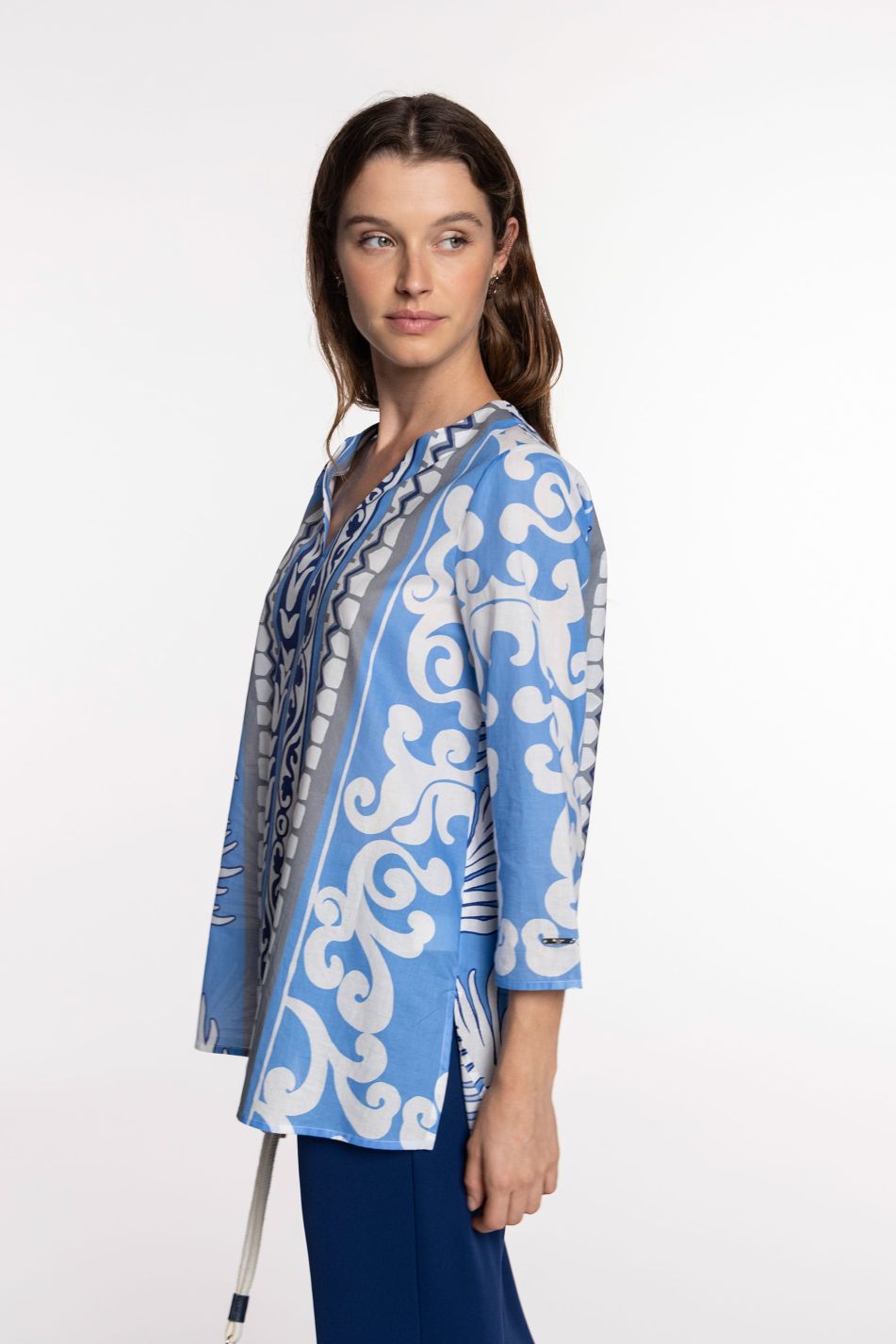 Printed Cotton Voile Blouse