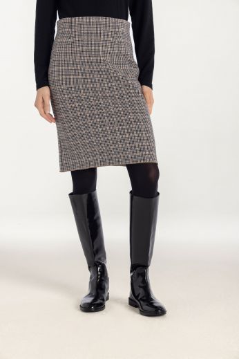 Jacquard-knit pencil skirt