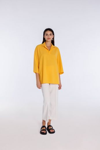 Stretch crepe blouse