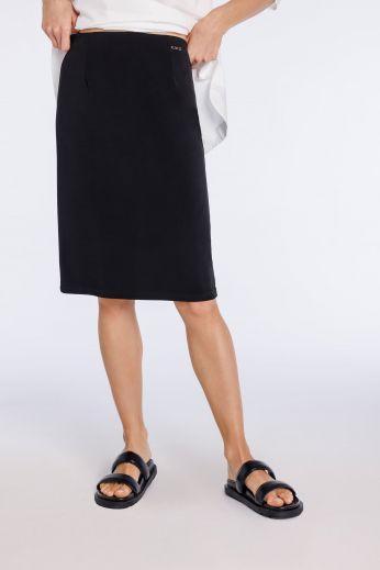 Viscose-blend stretch-jersey pencil skirt