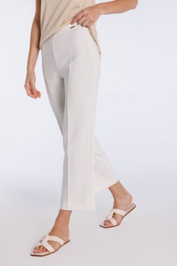 Stretch double-crepe pants