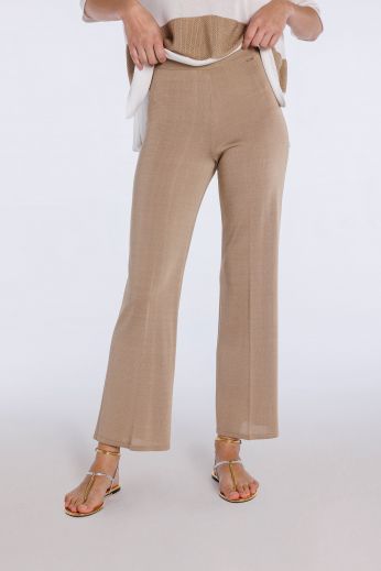 Flared knit pants