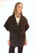 Faux shearling reversible cape