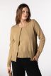 Plain Knit Cardigan with Chain Detail