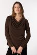 Draped Neckline Jersey Top