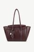 Bolso trapecio grande en cuero vegano liso