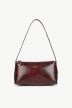 Bolso baguette triangular pequeño en cuero vegano efecto pitón