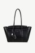 Bolso trapecio grande en cuero vegano liso